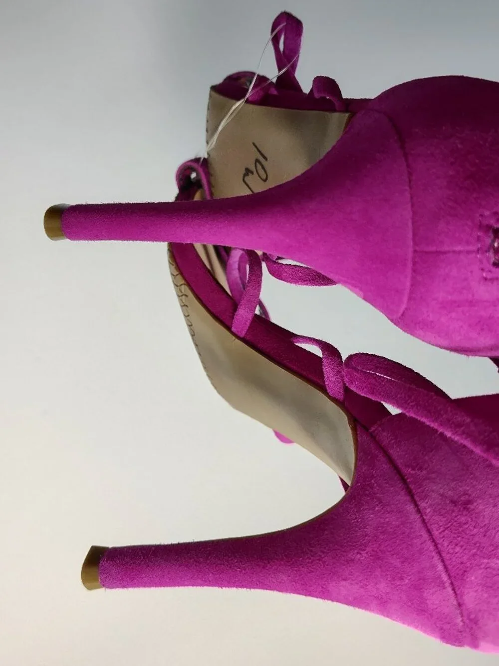 10M dark magenta purple BP Alexy Strappy Suede Sandals high heels shoes women's